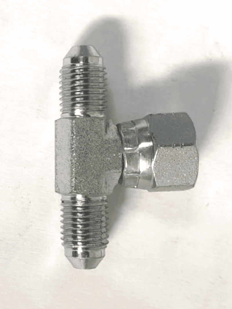 JIC swivel nut branch tee hydraulic fitting