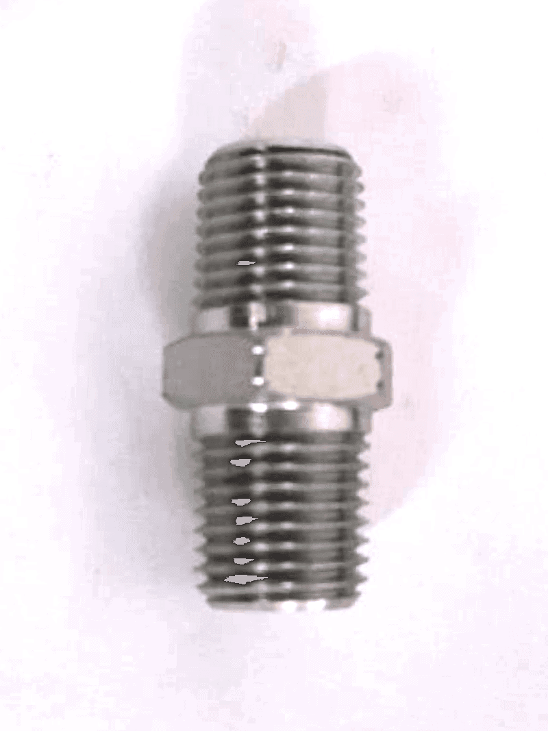 NPT to NPT straight nipple hydraulic fitting