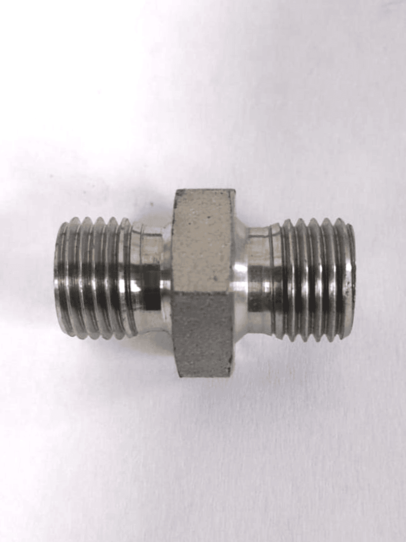 BSPP to BSPP straight nipple hydraulic adapter