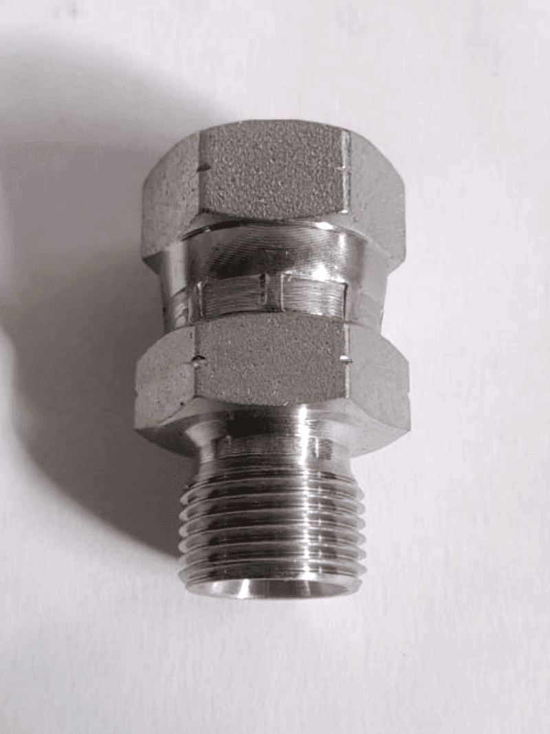 Male to female BSPP swivel nipple hydraulic adapter