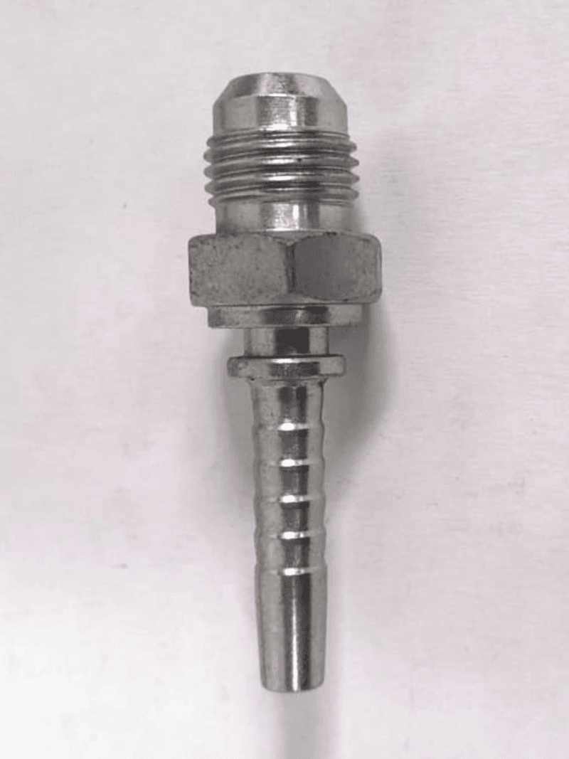 16711 series JIC male 37 degree hose barb fitting (T1 to H1)