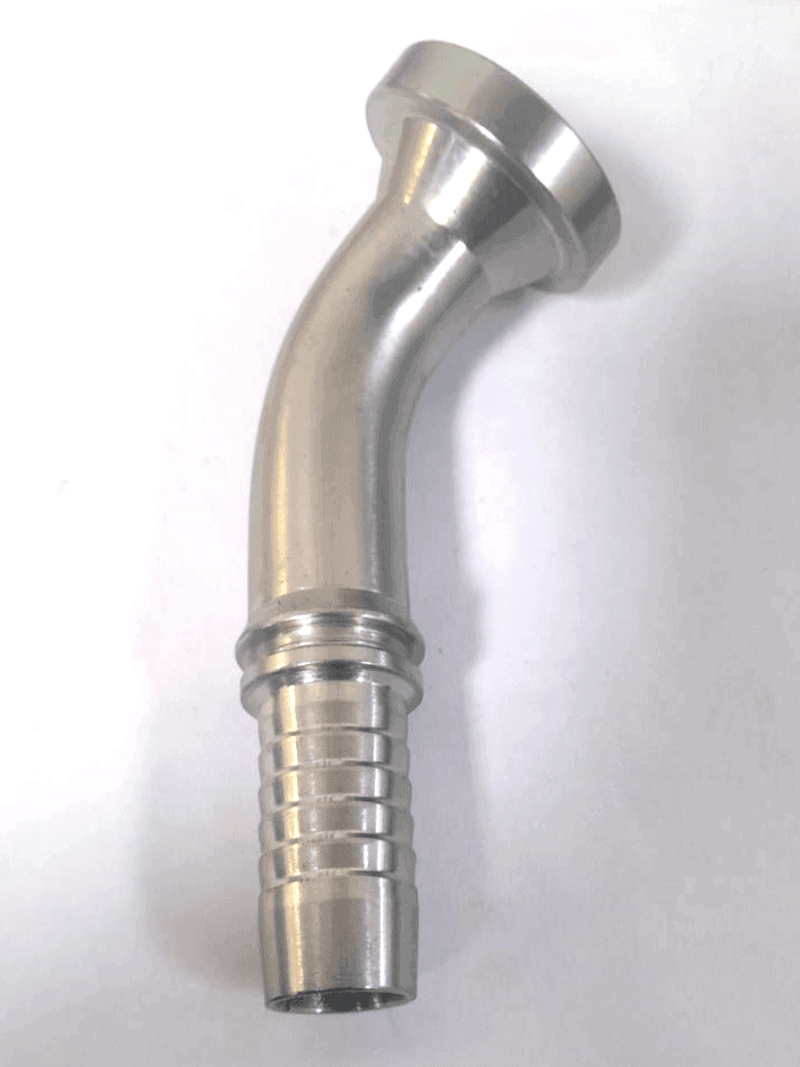 SAE 3000 PSI 45-degree hydraulic flange hose fitting