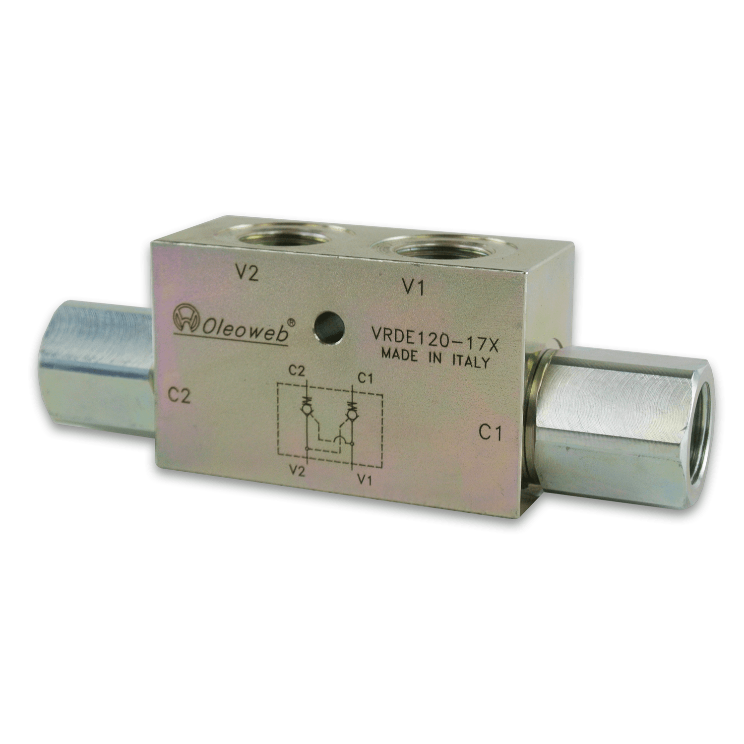 In-line pilot check valve barrel type hydraulic valve